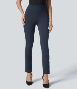 High-Waisted Pants|Halara Flex™ Pant<HALARA Flex™ High Waisted Tummy Control Adjustable Hem Work 7/8 Pants