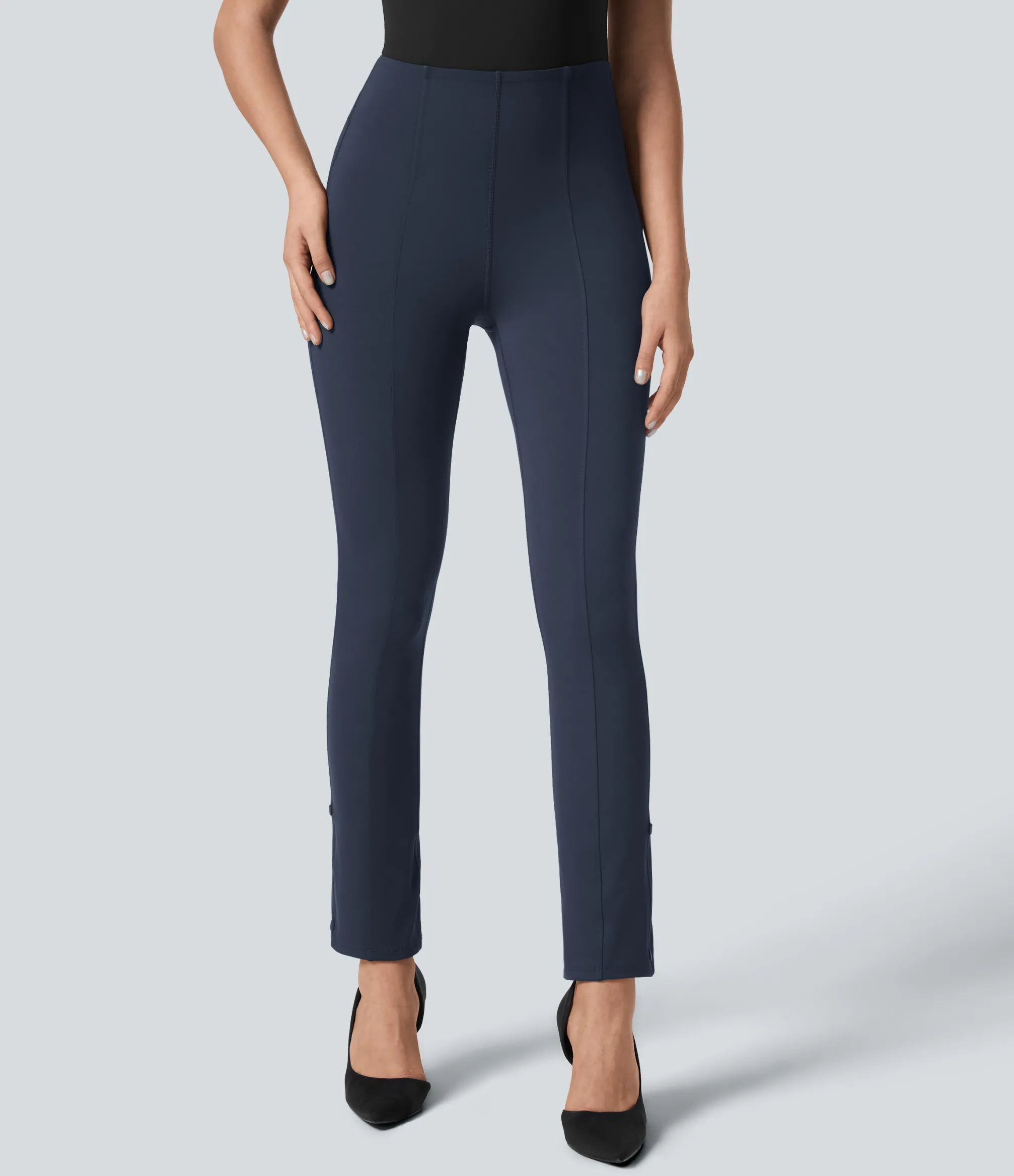 High-Waisted Pants|Halara Flex™ Pant<HALARA Flex™ High Waisted Tummy Control Adjustable Hem Work 7/8 Pants