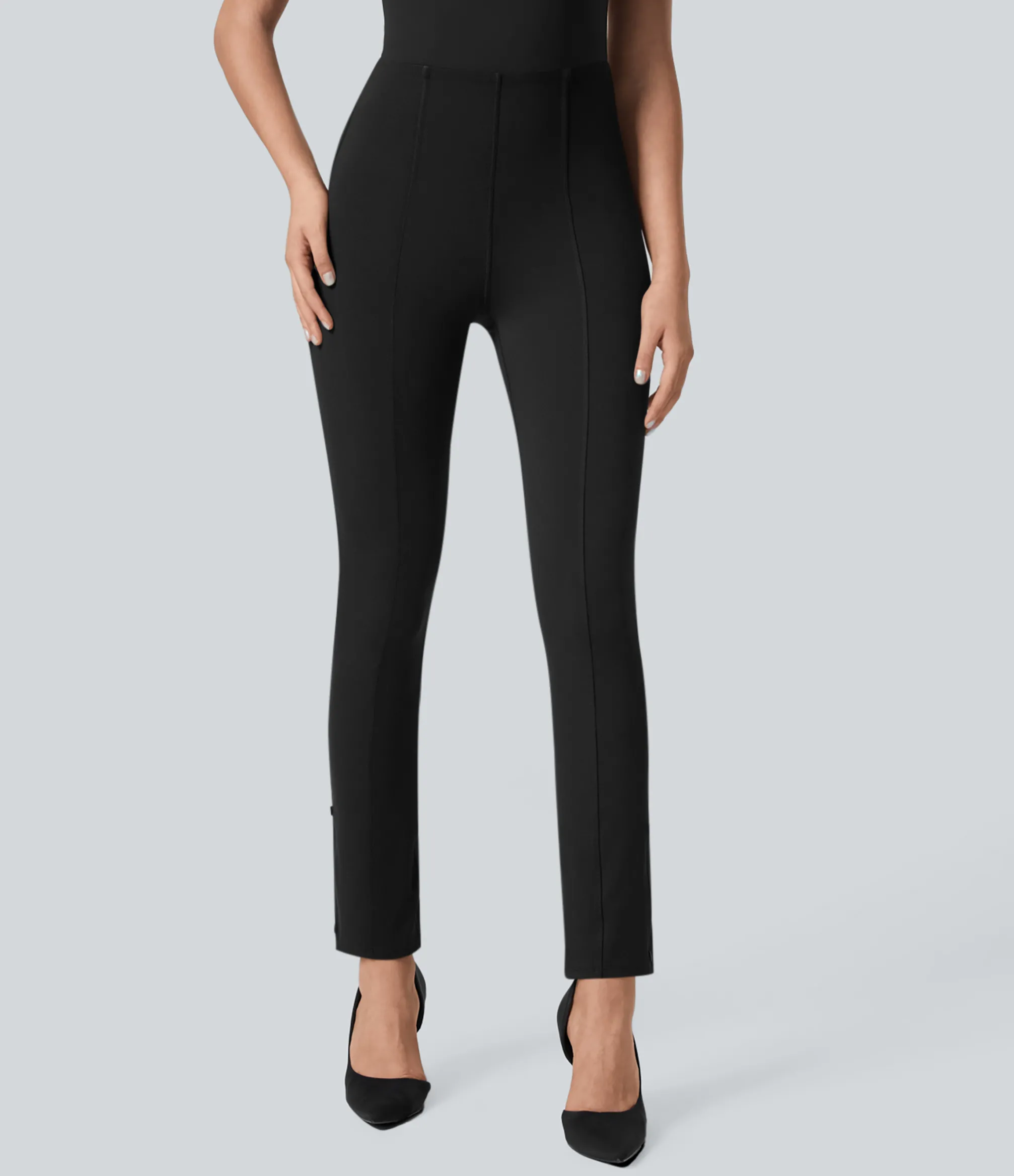 High-Waisted Pants|Halara Flex™ Pant<HALARA Flex™ High Waisted Tummy Control Adjustable Hem Work 7/8 Pants