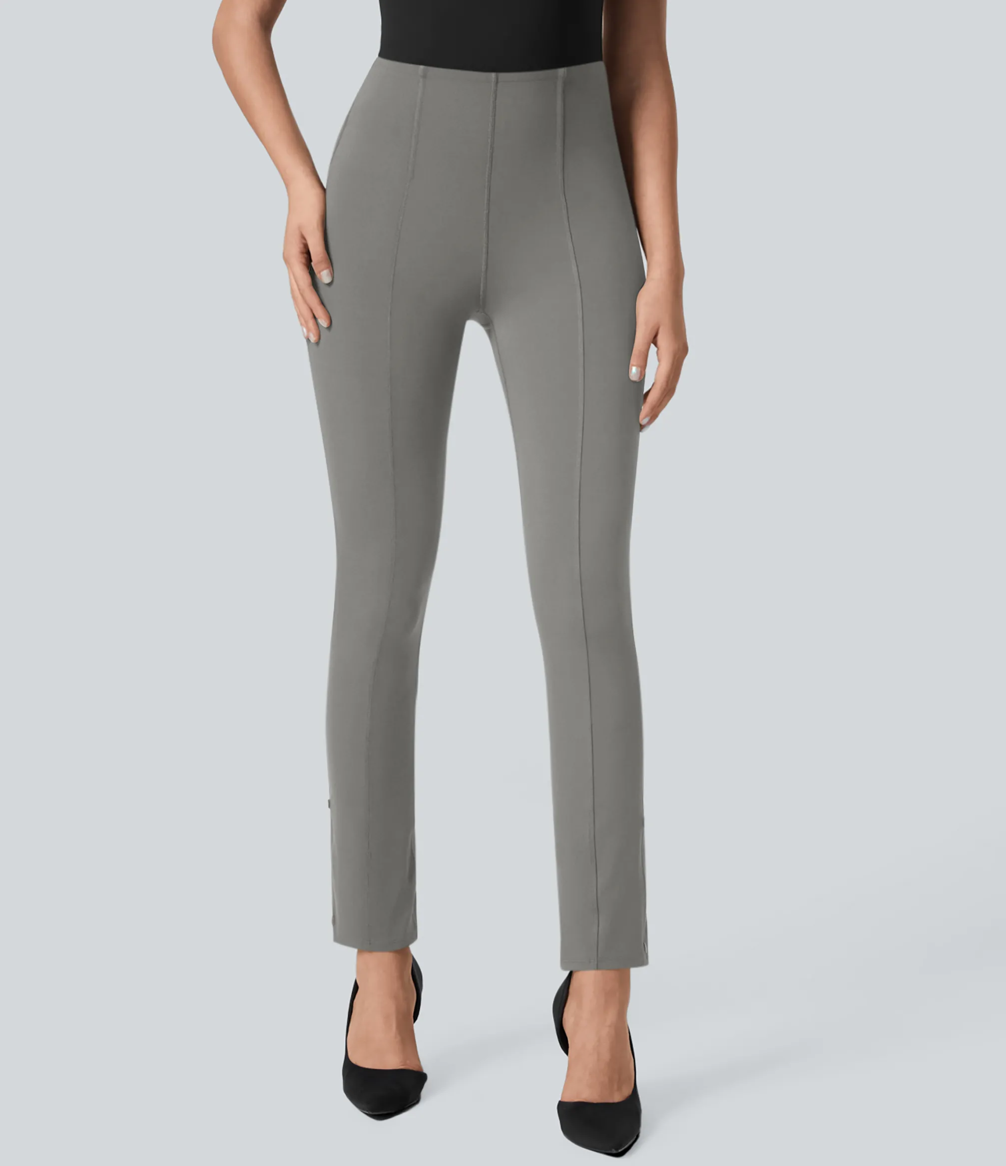 High-Waisted Pants|Halara Flex™ Pant<HALARA Flex™ High Waisted Tummy Control Adjustable Hem Work 7/8 Pants