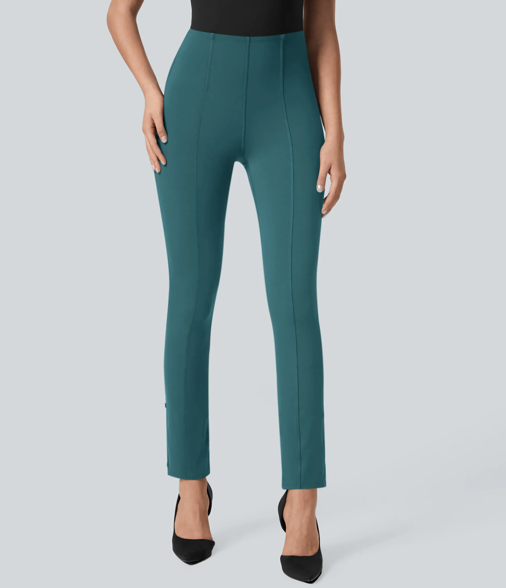High-Waisted Pants|Halara Flex™ Pant<HALARA Flex™ High Waisted Tummy Control Adjustable Hem Work 7/8 Pants