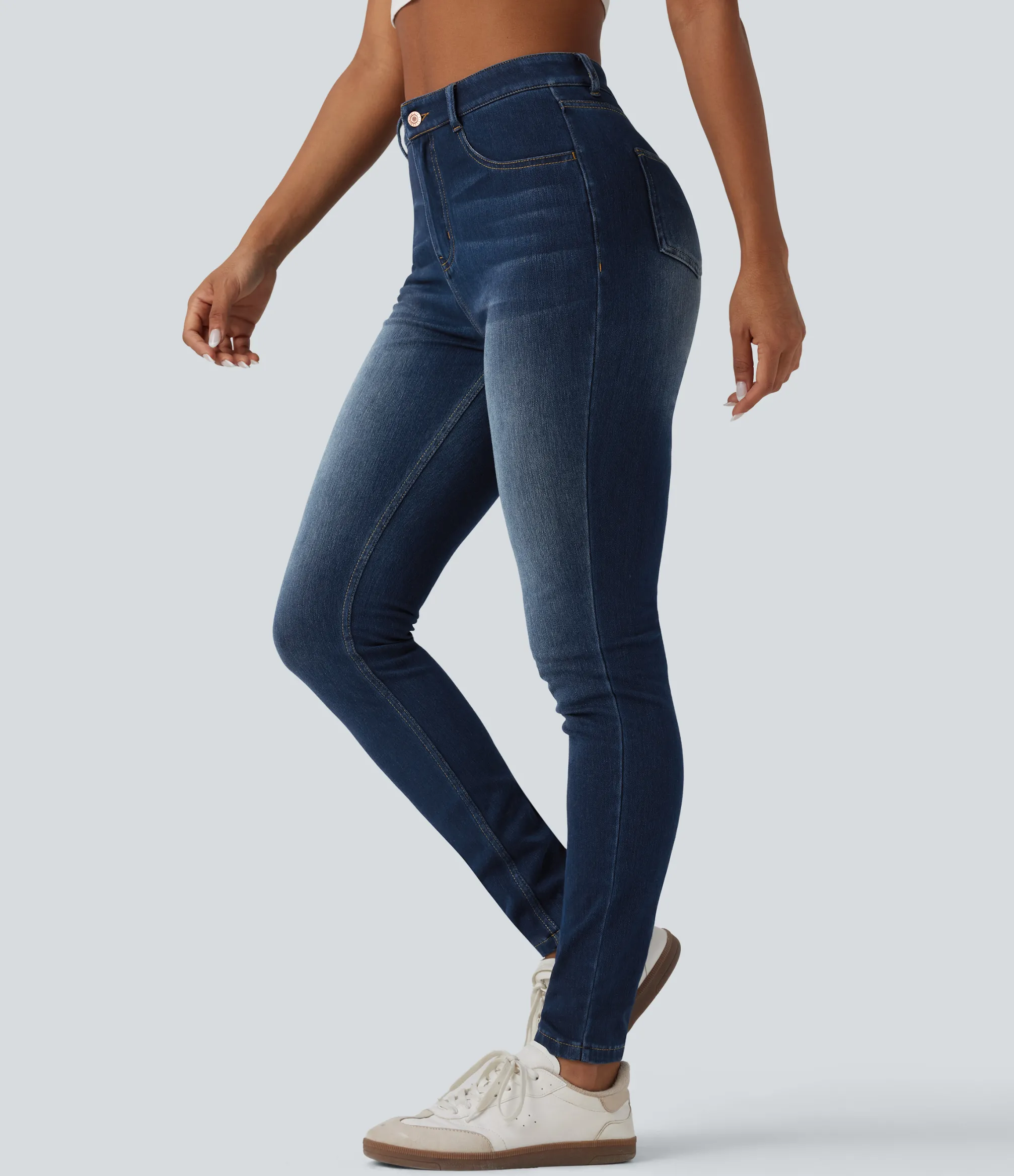 High Waisted Jeans|Skinny Jeans<HALARA Flex™ High Waisted Casual Skinny Jeans with Pockets
