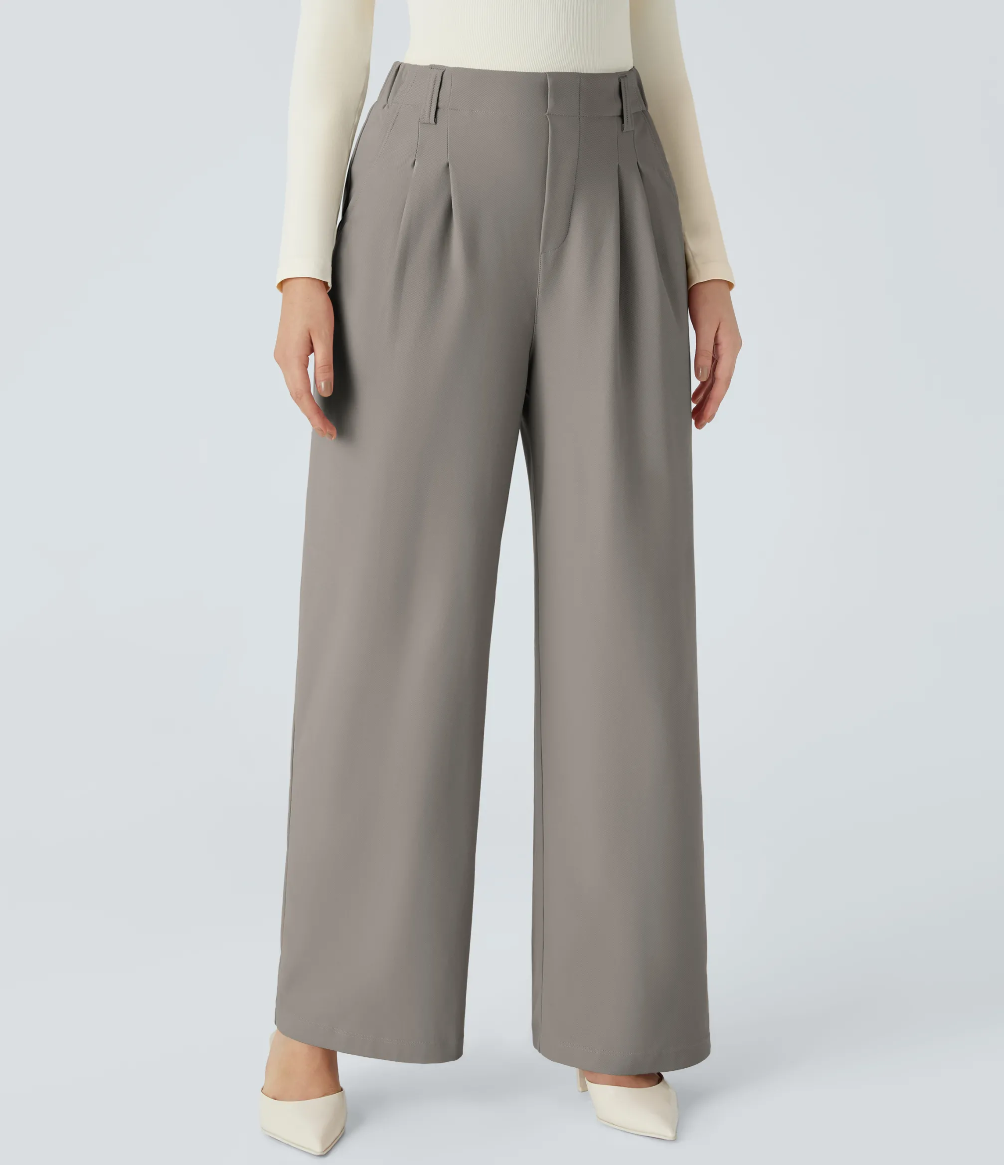 High-Waisted Pants|Halara Flex™ Pant<HALARA Flex™ High Waisted Pocket Wide Leg Twill Work Pants
