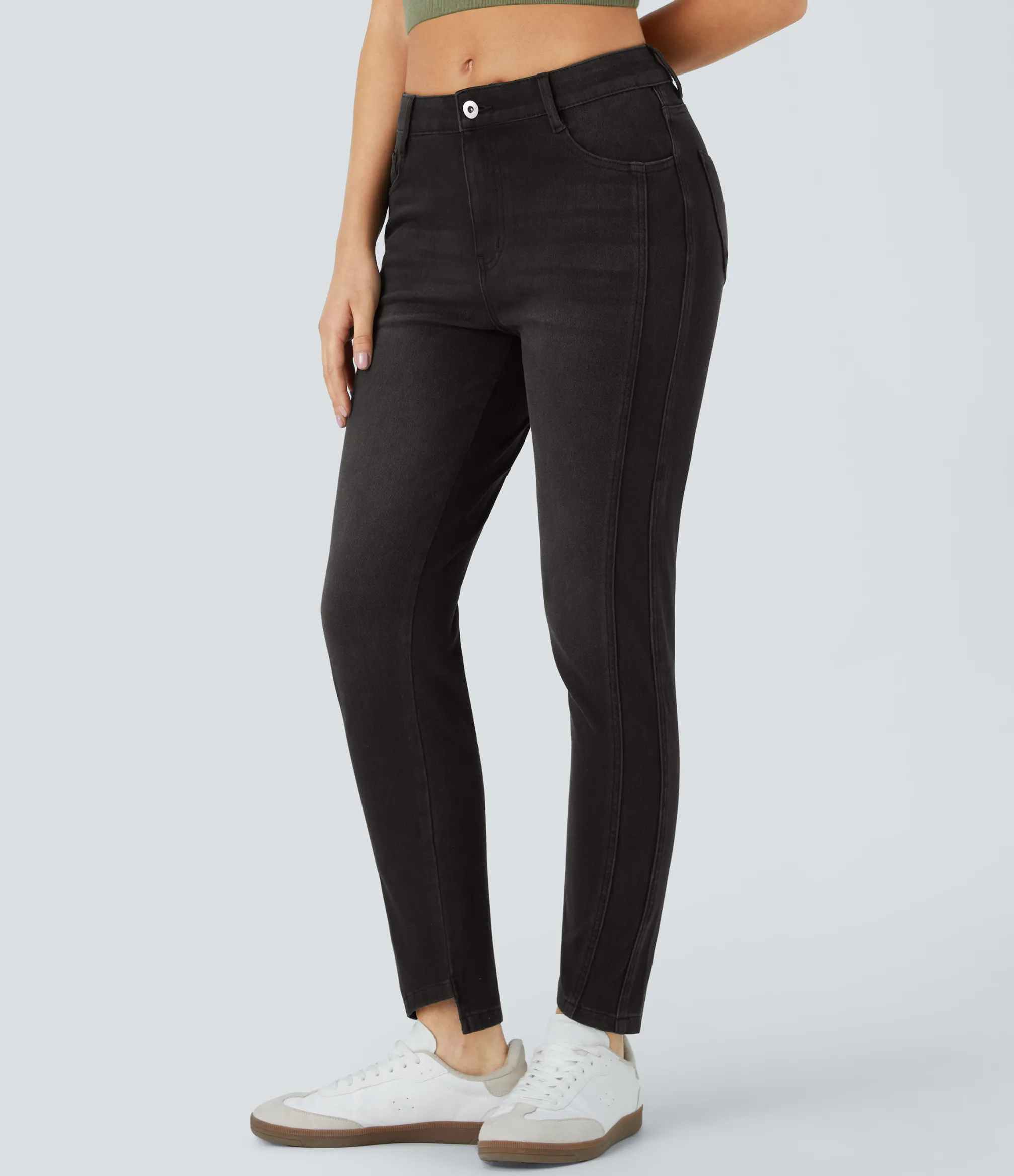 Skinny Jeans|Jeans<HALARA Flex™ Mid Low Rise Zipper Pockets Casual Skinny Jeans