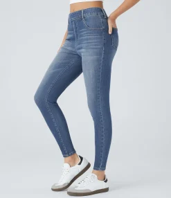 Skinny Jeans|Jeans<HALARA Flex™ Mid Rise Pull On Pockets Casual Skinny Jeans
