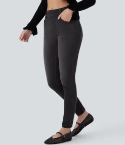 Skinny Jeans|Jeans<HALARA Flex™ Mid Rise Pull On Pockets Casual Skinny Jeans