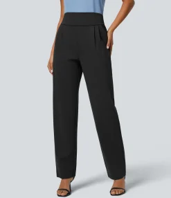 High-Waisted Pants|Pants<HALARA Flex™ Super High Waisted Adjustable Buckle Pocket Work Pants