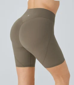 Active Shorts|Bikers<HALARA UltraSculpt™ High Waisted Pocket Ruched Butt Lifting Training Biker Shorts 7''