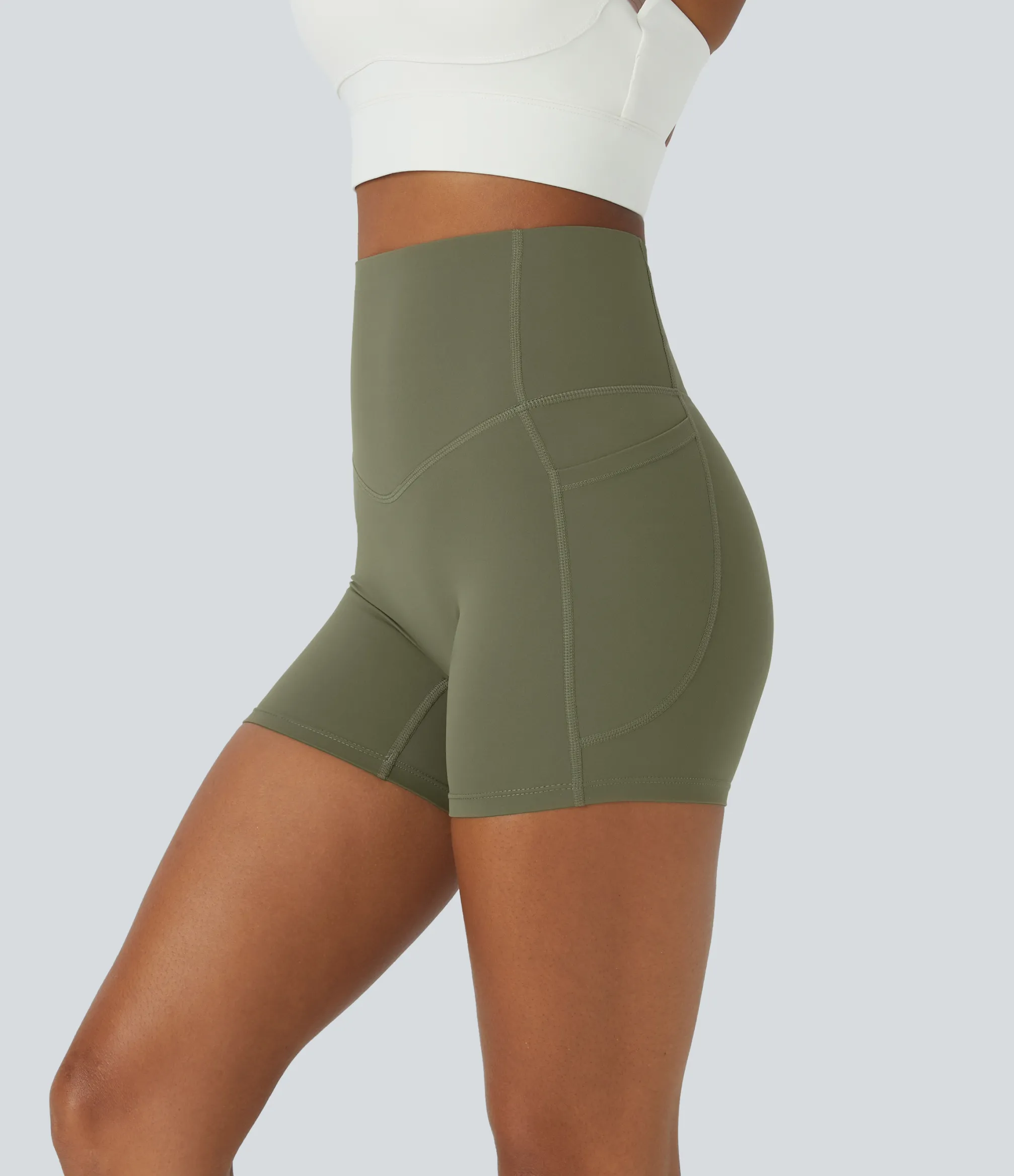 5'' Shorts|Active Shorts<HALARA UltraSculpt™ SoCinched High Waisted Tummy Control Side Pocket Shaping Training Biker Shorts 5''