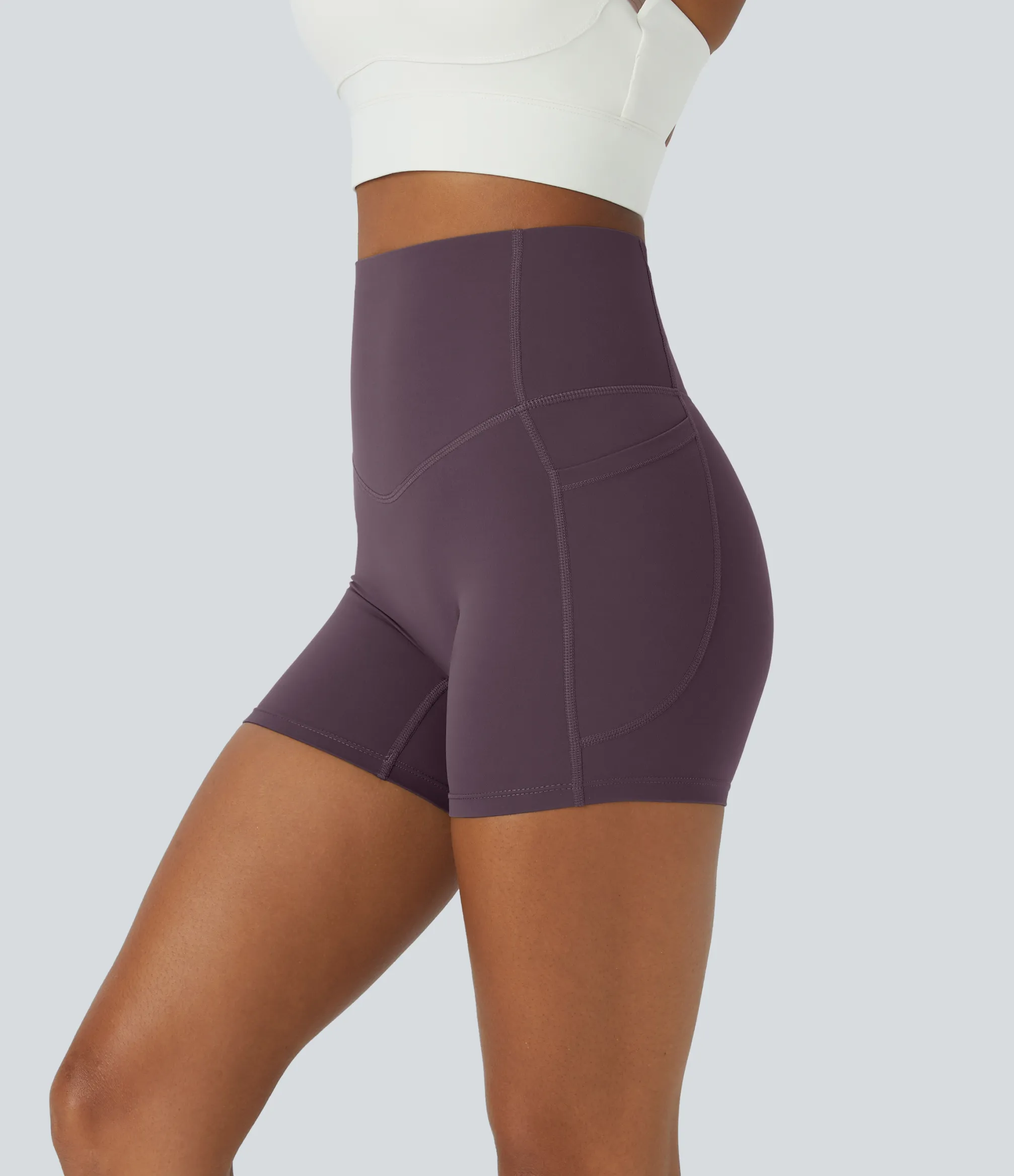 5'' Shorts|Active Shorts<HALARA UltraSculpt™ SoCinched High Waisted Tummy Control Side Pocket Shaping Training Biker Shorts 5''