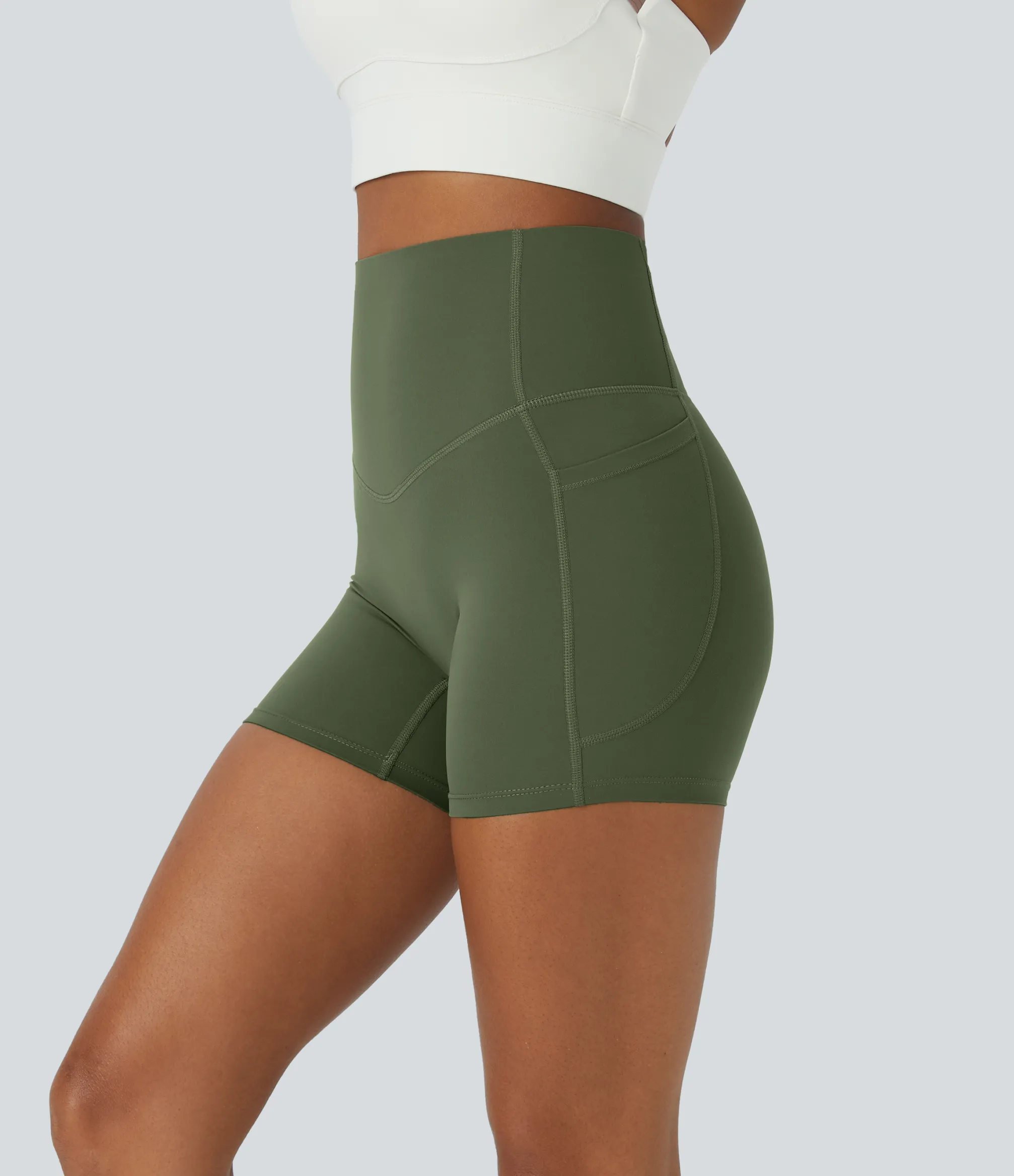 5'' Shorts|Active Shorts<HALARA UltraSculpt™ SoCinched High Waisted Tummy Control Side Pocket Shaping Training Biker Shorts 5''