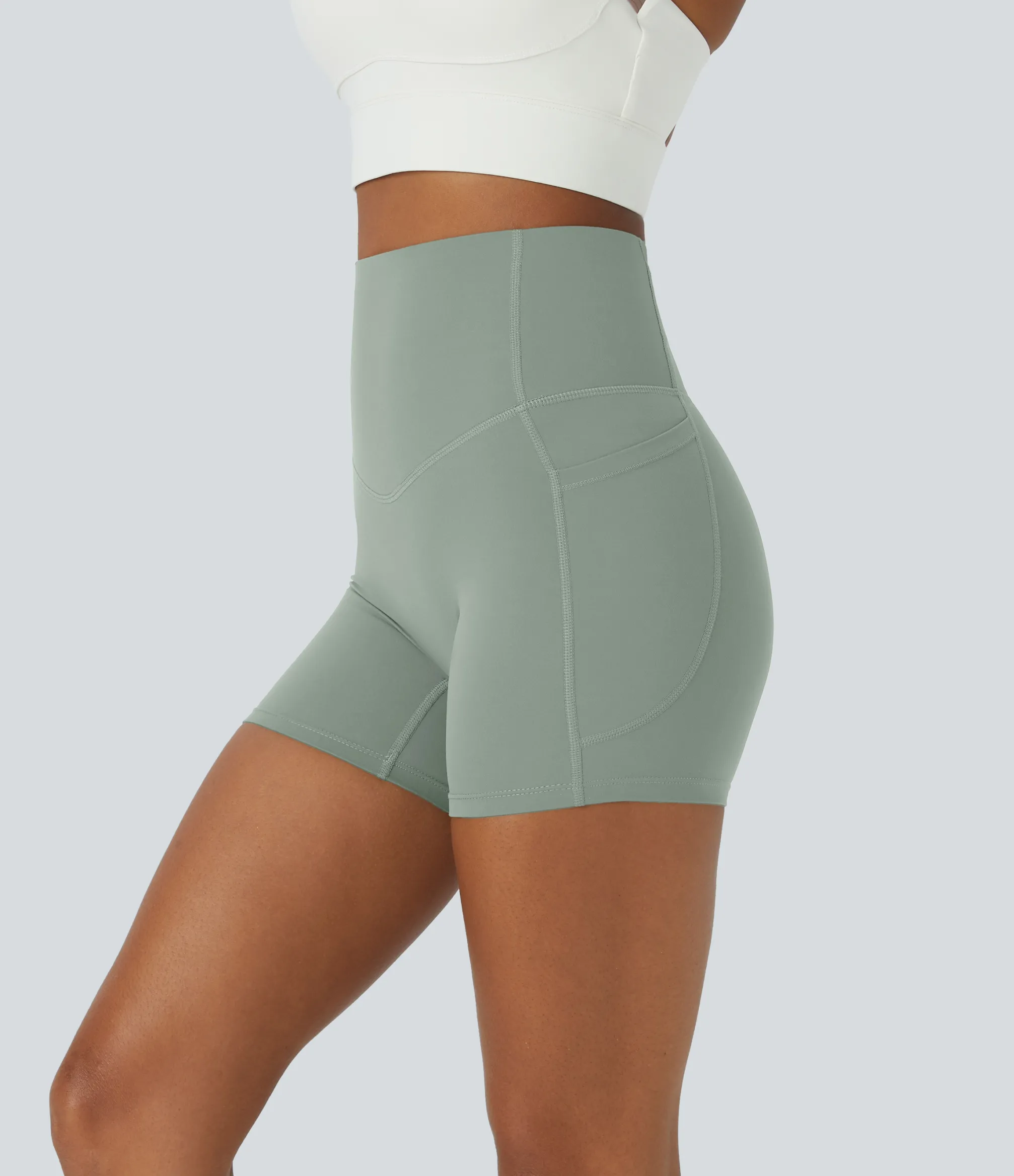5'' Shorts|Active Shorts<HALARA UltraSculpt™ SoCinched High Waisted Tummy Control Side Pocket Shaping Training Biker Shorts 5''