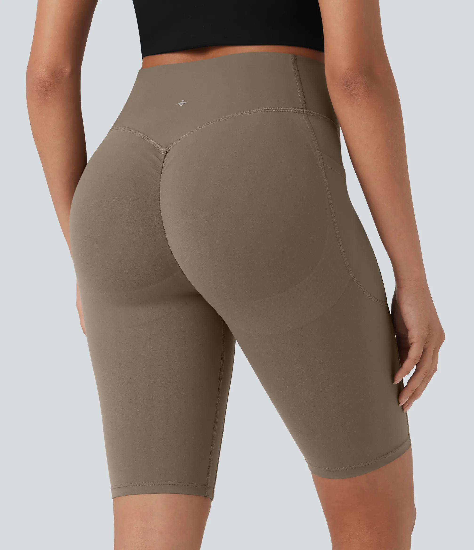 Active Shorts|Bikers<HALARA UltraSculpt™ SoCinched High Waisted Scrunch Butt Lifting Tummy Control Side Pocket Shaping Workout Biker Shorts 9''