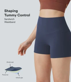 Active Shorts|Bikers<HALARA UltraSculpt™ SoCinched High Waisted Tummy Control Pocket Shaping Training Biker Shorts 3''