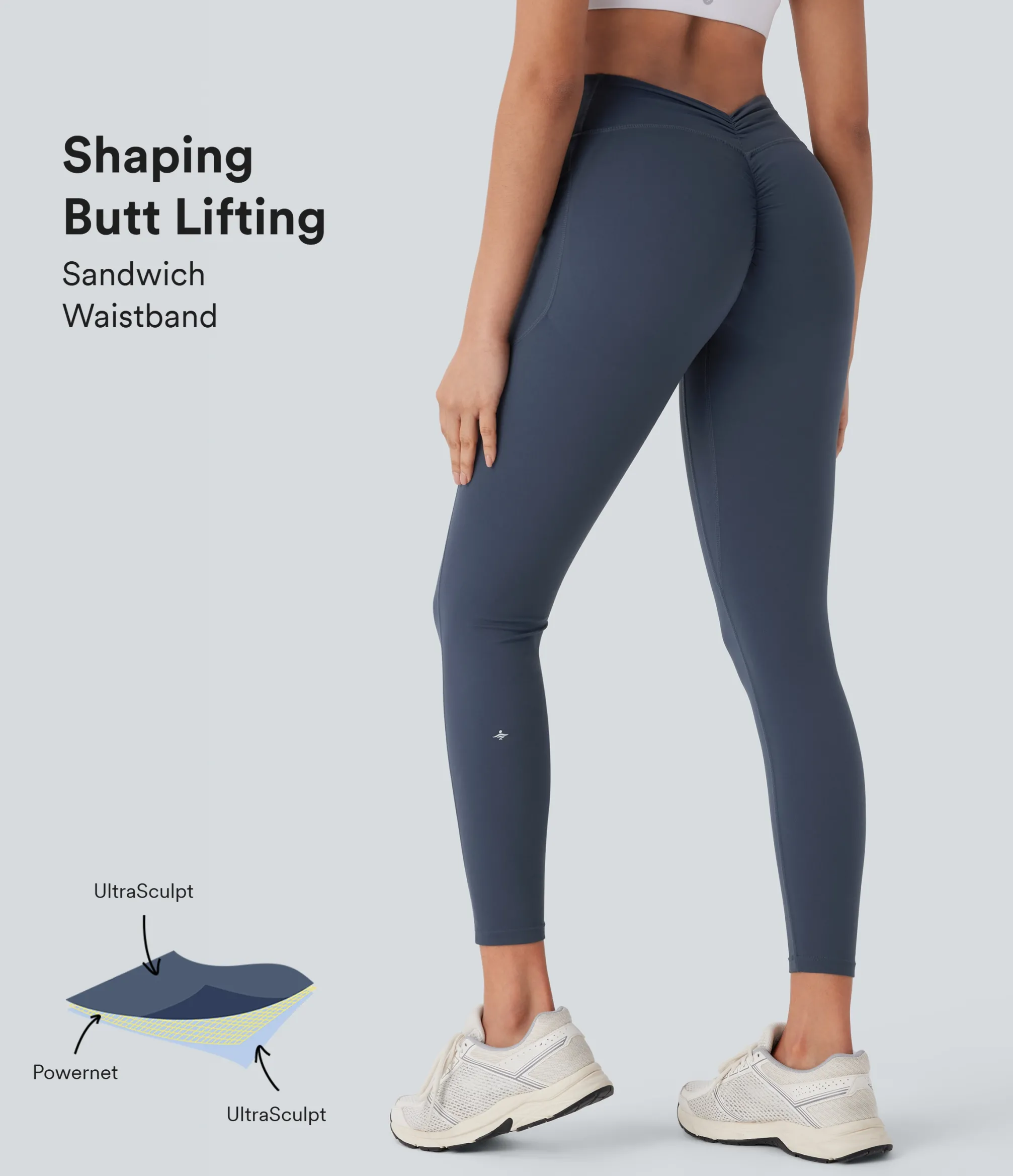 Butt Lifting Leggings|Pocket Leggings<HALARA UltraSculpt™ SoCinched High Waisted Tummy Control Butt Lifting Ruched Pocket Shaping Yoga Leggings