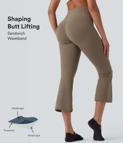 Butt Lifting Leggings|Pocket Leggings<HALARA UltraSculpt™ SoCinched High Waisted Scrunch Butt Lifting Tummy Control Crop Shaping Yoga Bootcut Leggings with Pockets
