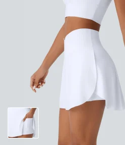 Mini Skirts|Skirts<HALARA High Waisted Crossover 2-in-1 Pocket Cool Touch Quick Dry Mini Skirt