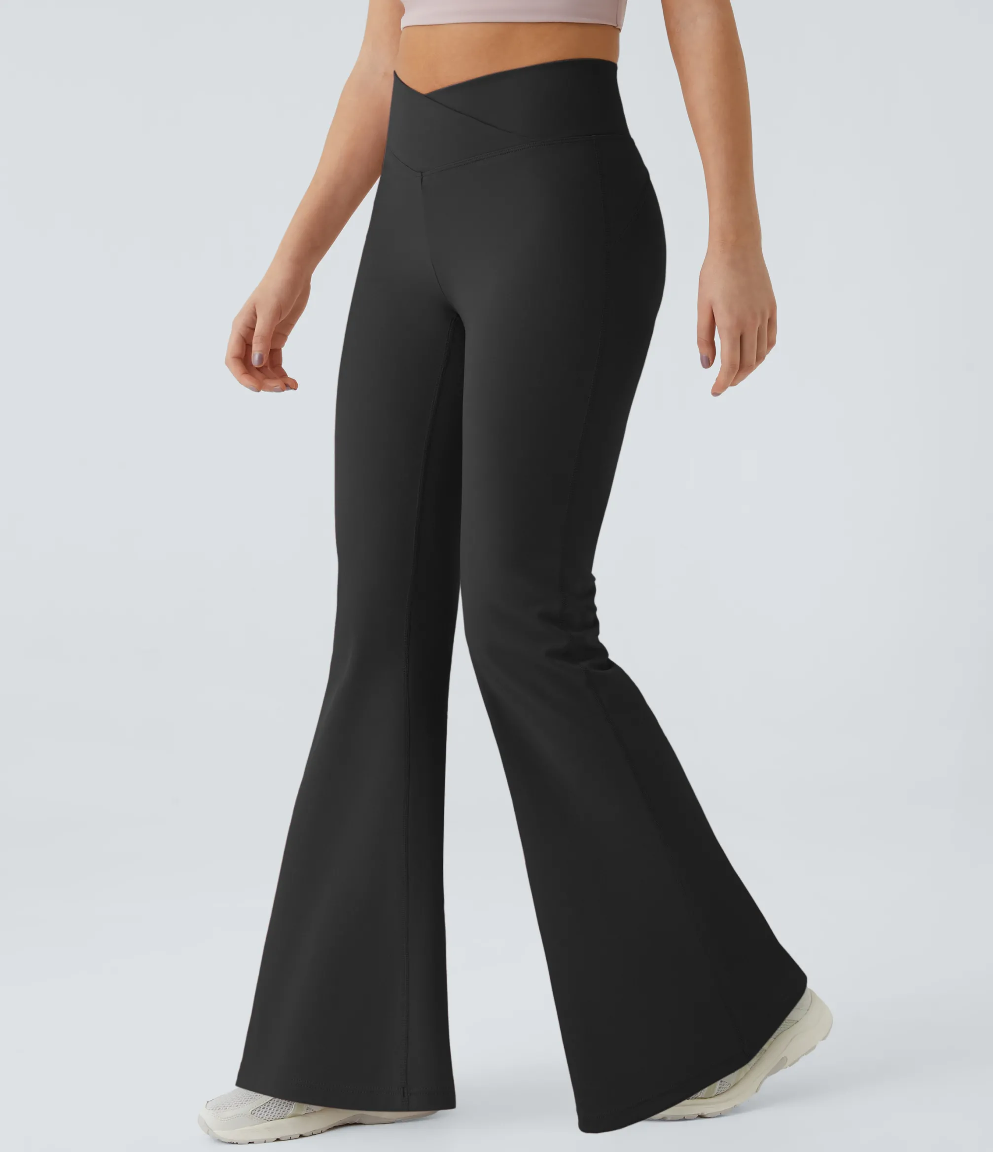 Butt Lifting Leggings|Pocket Leggings<HALARA High Waisted Crossover Pocket Ruched Butt Lifting Yoga Leggings