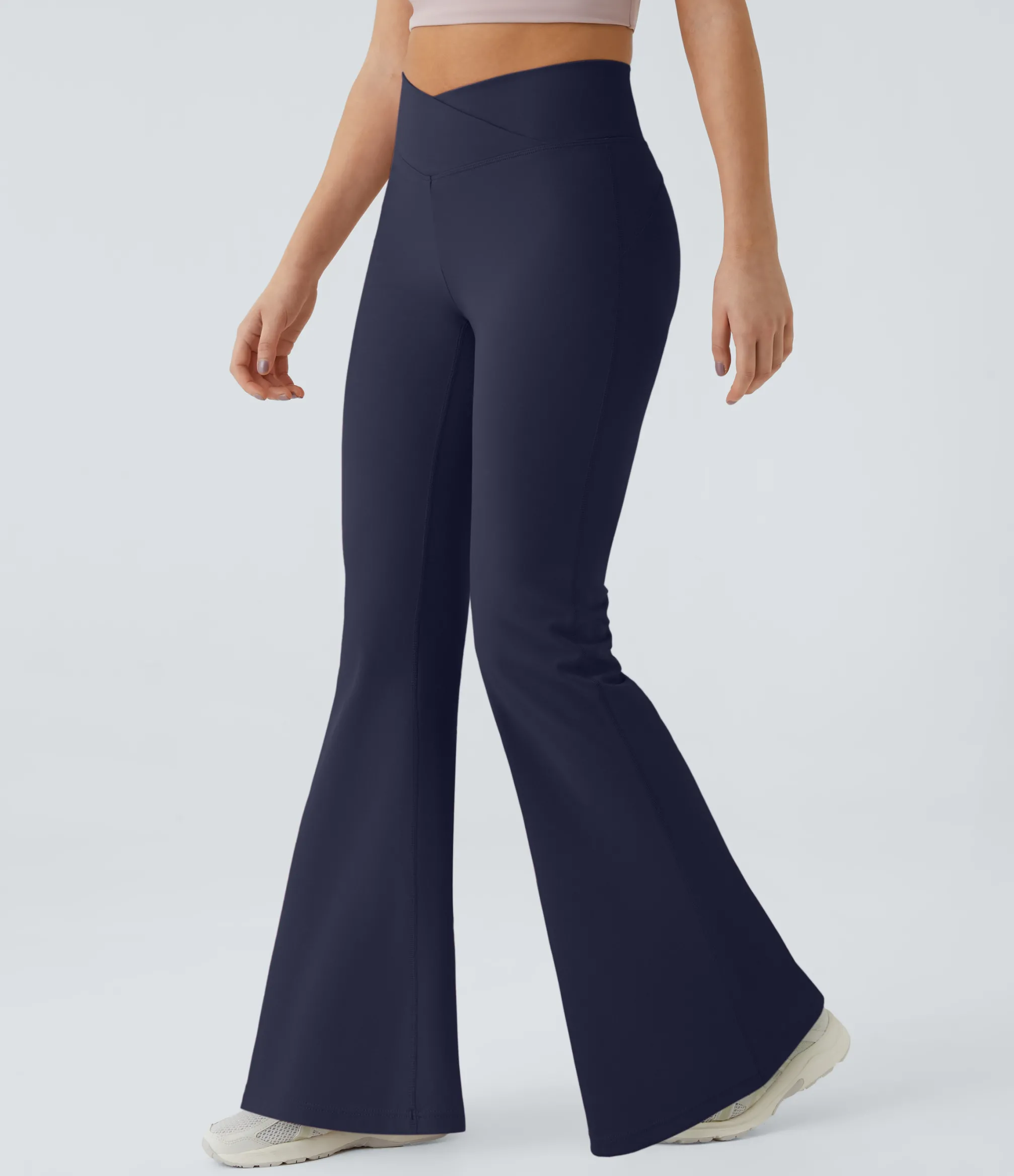 Butt Lifting Leggings|Pocket Leggings<HALARA High Waisted Crossover Pocket Ruched Butt Lifting Yoga Leggings