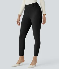 High-Waisted Pants|Skinny Pants<HALARA High Waisted Decorative Pocket Skinny Work Pants