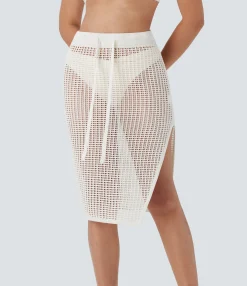 Maxi & Midi Skirts<HALARA High Waisted Drawstring Cut Out Midi Skirt