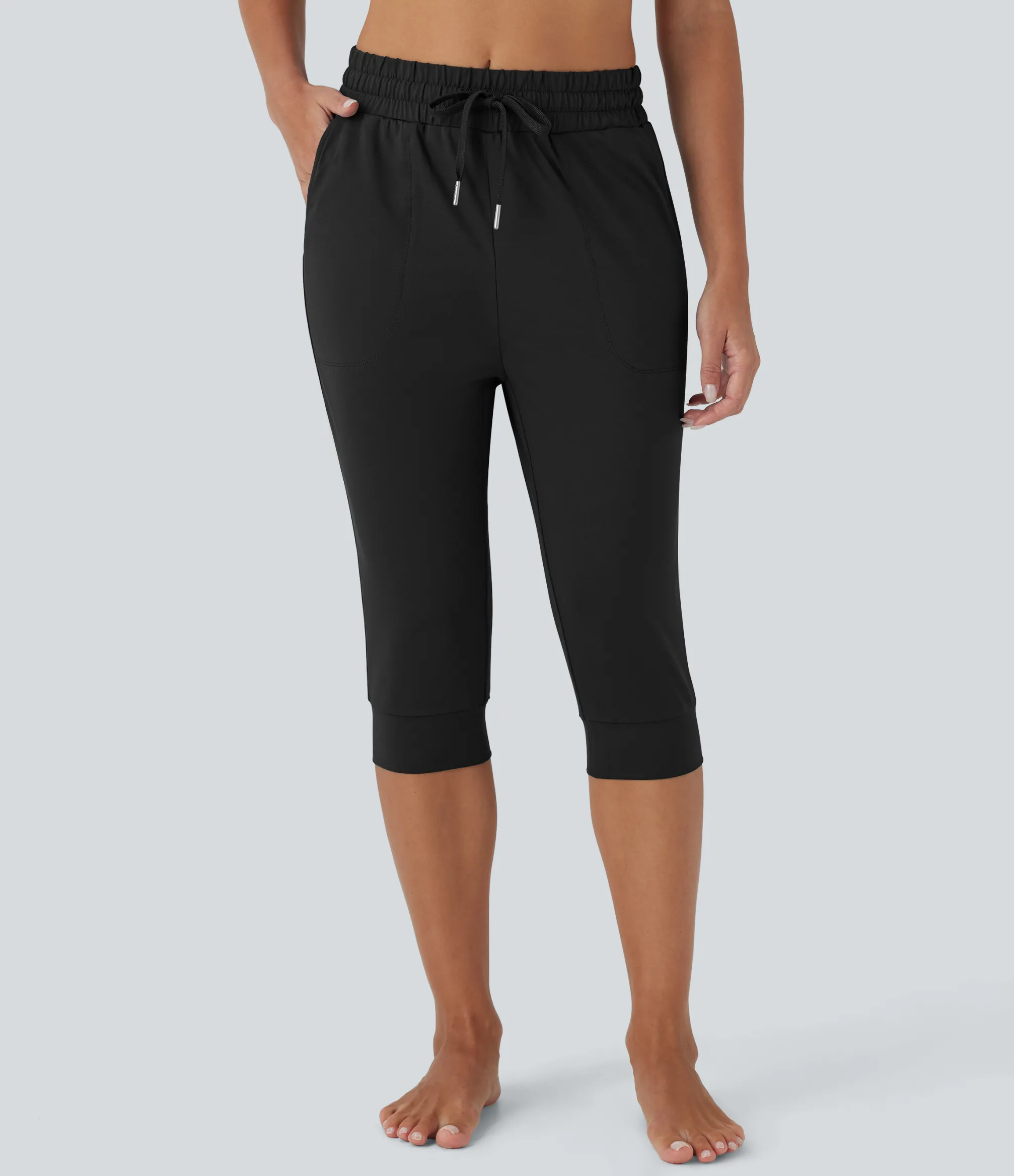 Joggers|Joggers<HALARA High Waisted Drawstring Pocket Dance Pedal Pusher Joggers