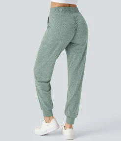 Joggers|Joggers<HALARA High Waisted Drawstring Pocket Ruched Yoga Joggers