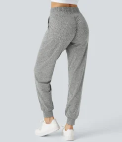 Joggers|Joggers<HALARA High Waisted Drawstring Pocket Ruched Yoga Joggers