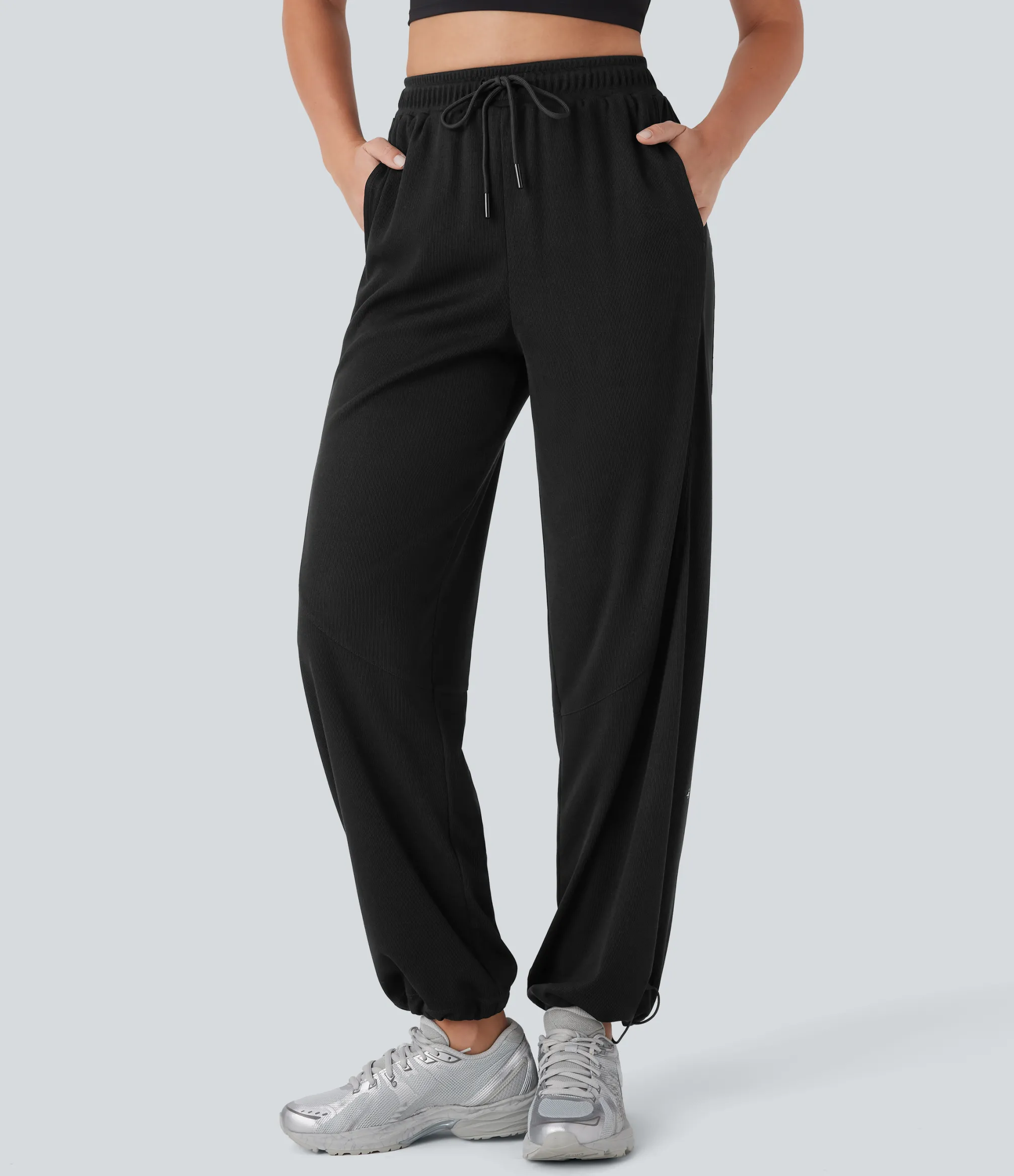 Pants|Joggers<HALARA High Waisted Drawstring Pockets Straight Leg Running Joggers