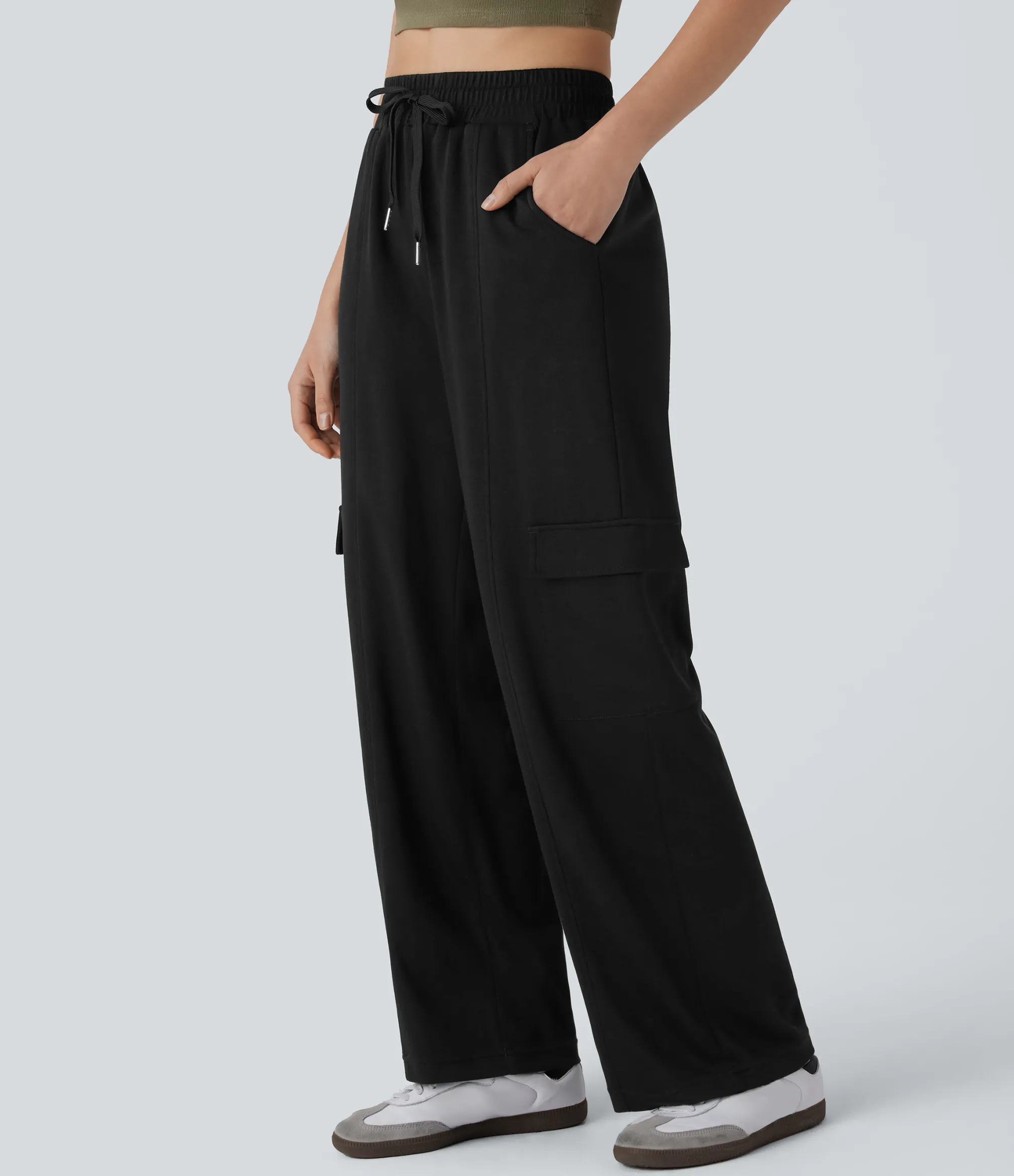 Pants|Cargo Pants<HALARA High Waisted Drawstring Pockets Cargo Straight Leg Casual Pants