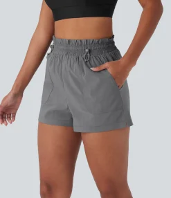 Active Shorts|Shorts<HALARA High Waisted Drawstring Pockets Running Shorts