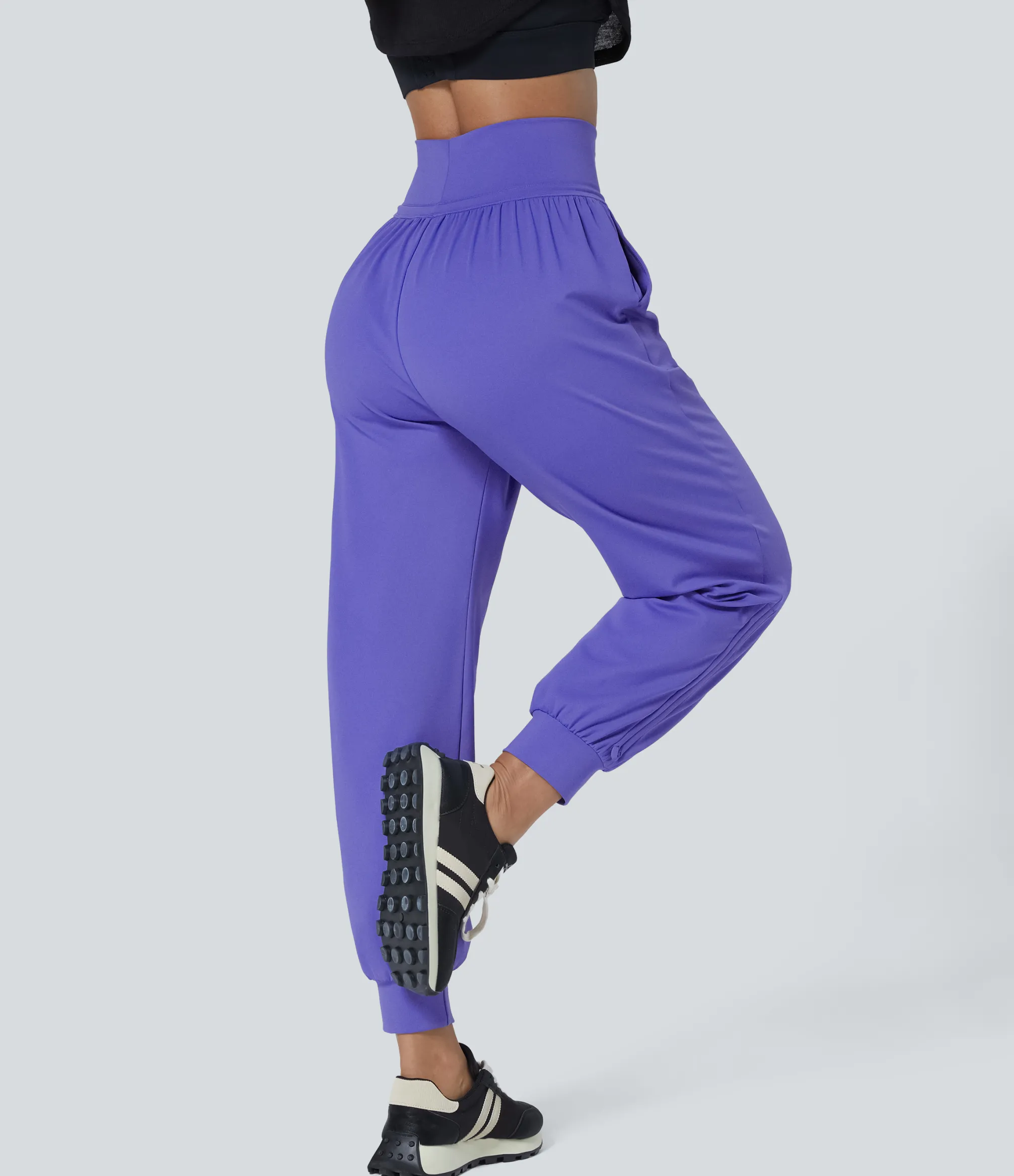 Joggers|Joggers<HALARA High Waisted Drawstring Pocket Ankle Length Tapered Casual Joggers