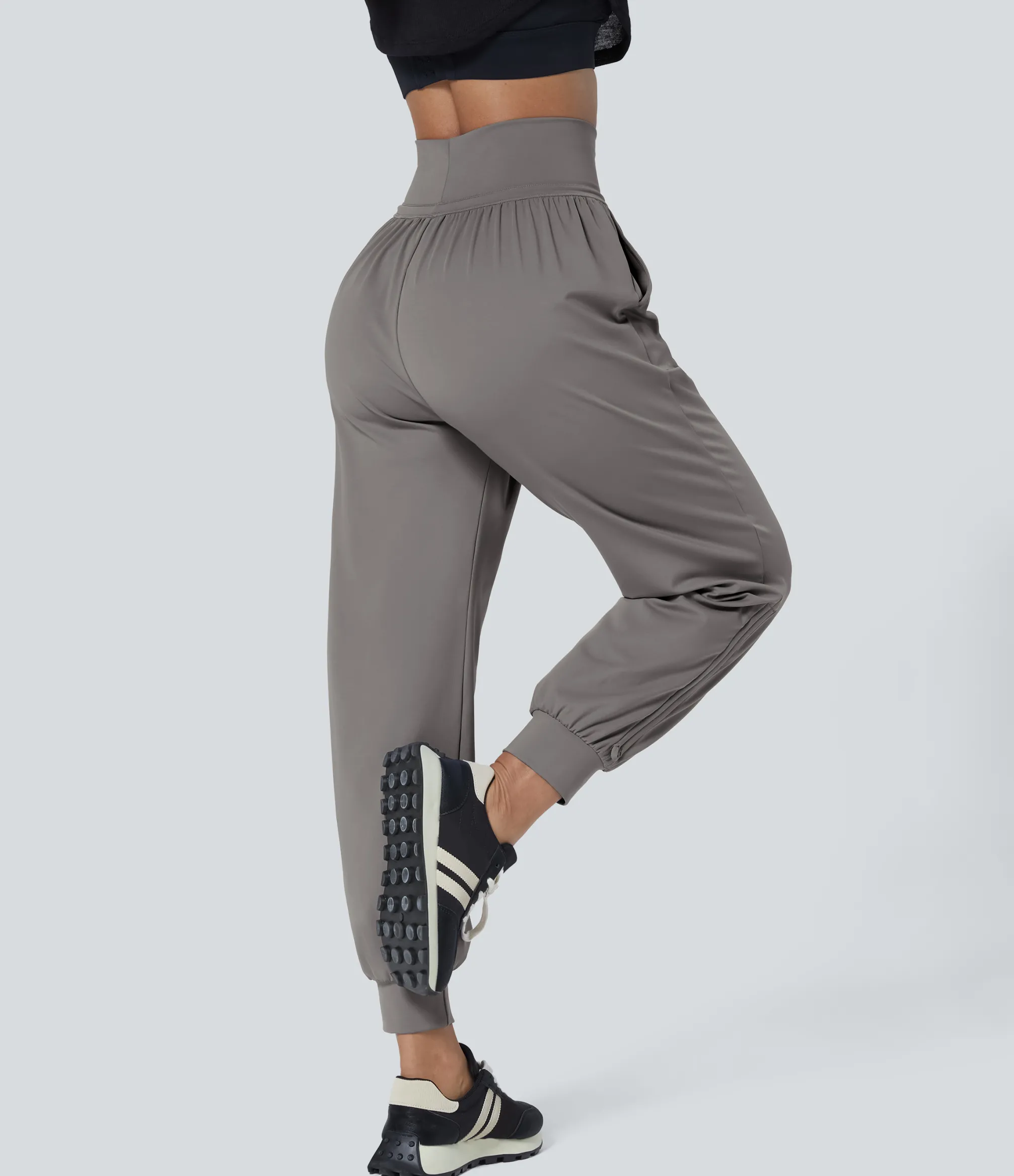 Joggers|Joggers<HALARA High Waisted Drawstring Pocket Ankle Length Tapered Casual Joggers
