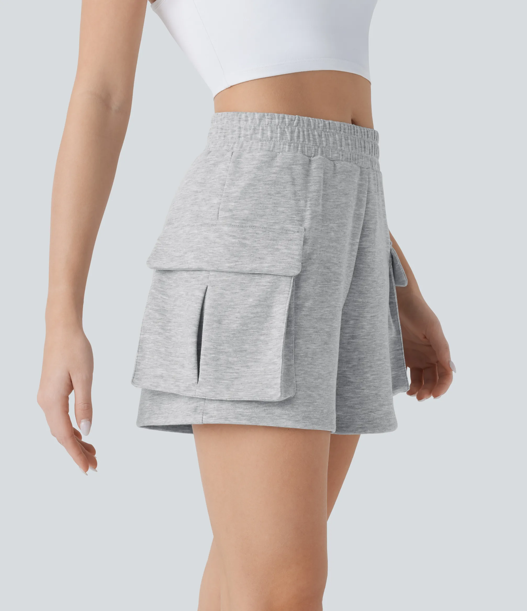 Active Shorts|Shorts<HALARA High Waisted Flap Pocket Yoga Cargo Shorts