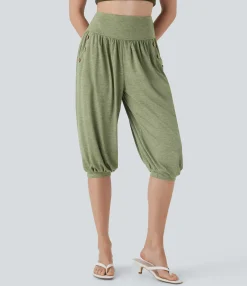 Pants|Joggers<HALARA High Waisted Harem Pedal Pusher Joggers with Pockets