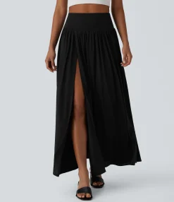 Maxi & Midi Skirts|Casual Skirts<HALARA High Waisted 2-in-1 Flowy Maxi Casual Skirt
