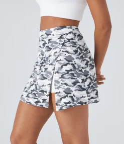 Active Skirts|Mini Skirts<HALARA High Waisted 2-in-1 Pocket Camo Print Mini Pickleball Skirt