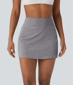 Mini Skirts|Active Skirts<HALARA High Waisted 2-in-1 Pocket Mini Pickleball Skirt