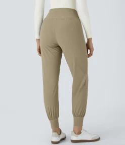 Joggers|Joggers<HALARA High Waisted Plain Pocket Casual Joggers
