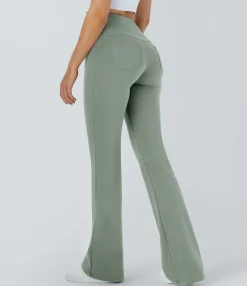 Pocket Leggings|Flare Leggings<HALARA High Waisted Pocket Flare Yoga Leggings