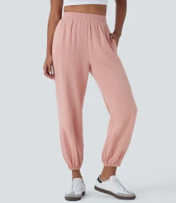 Joggers|Joggers<HALARA High Waisted Pocket Linen-blend Casual Joggers