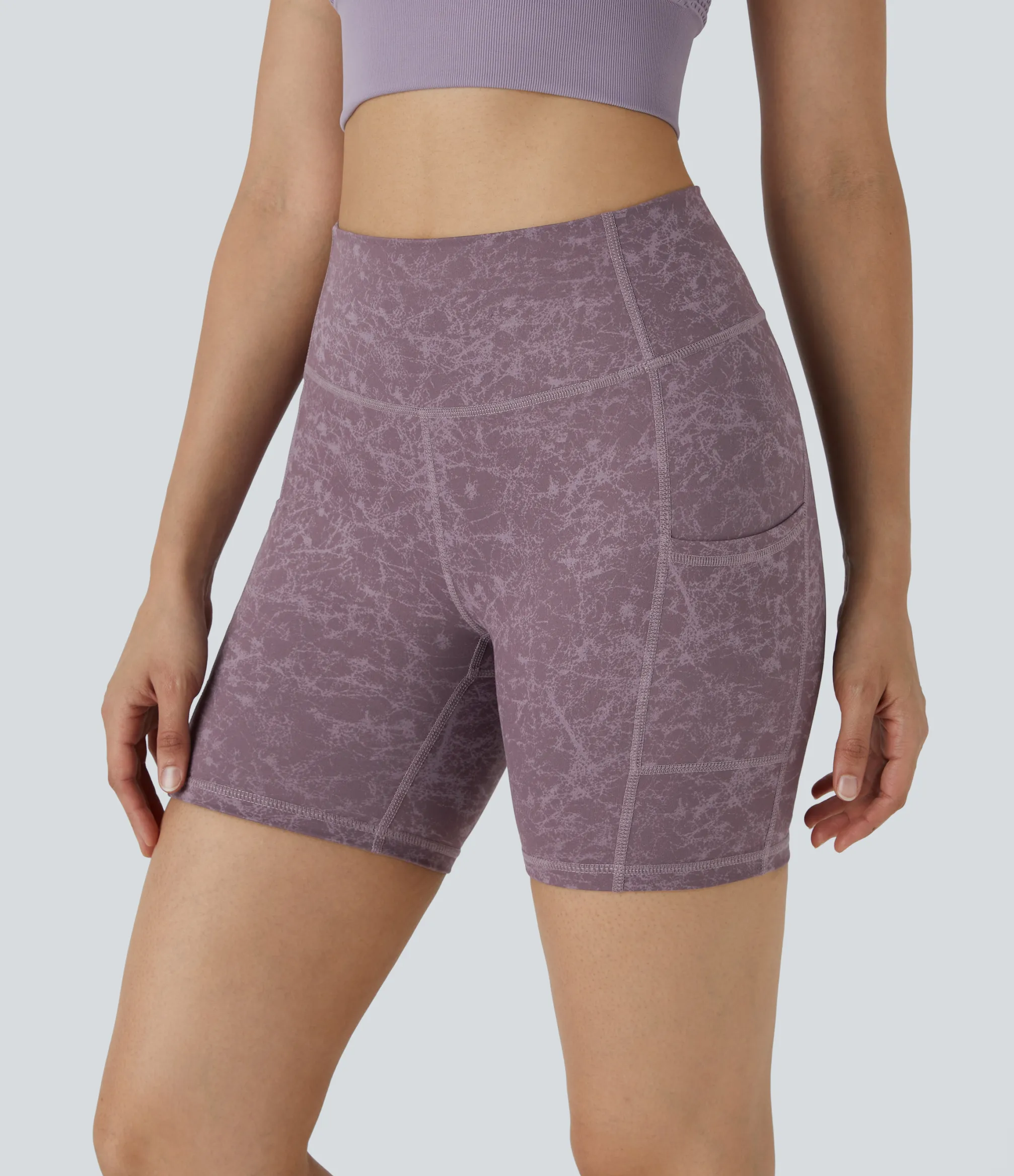Active Shorts|Bikers<HALARA High Waisted Pocket Running Biker Shorts