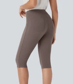 High-Waisted Pants|Pants<HALARA High Waisted Pocket Slim Pedal Pusher Casual Pants