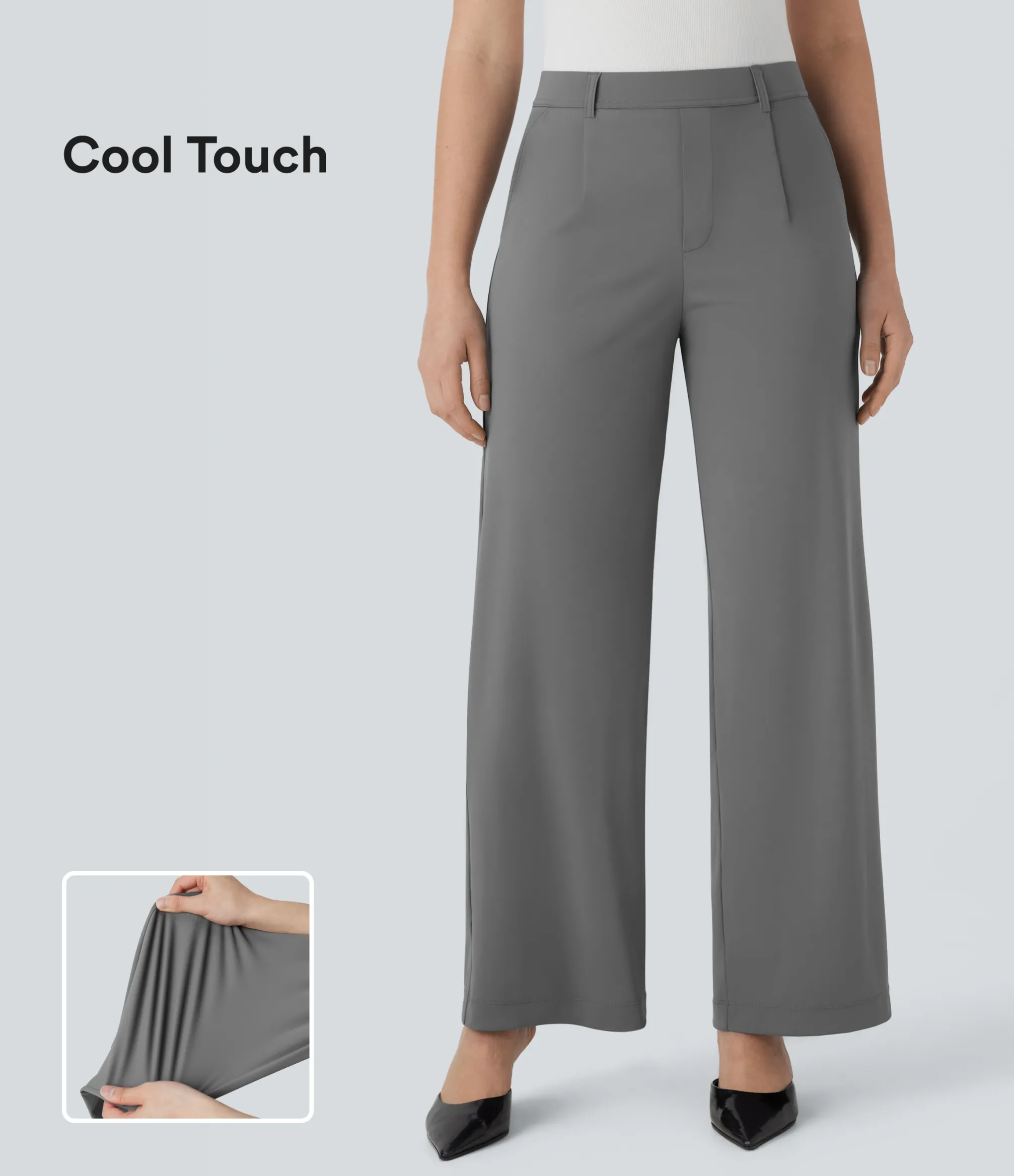 Straight-Leg Pants|Work Pants<HALARA High Waisted Pocket Straight Leg Cool Touch Work Pants