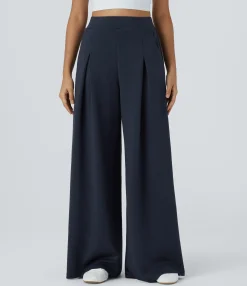 High-Waisted Pants|Pants<HALARA High Waisted Pocket Wide Leg Casual Pants