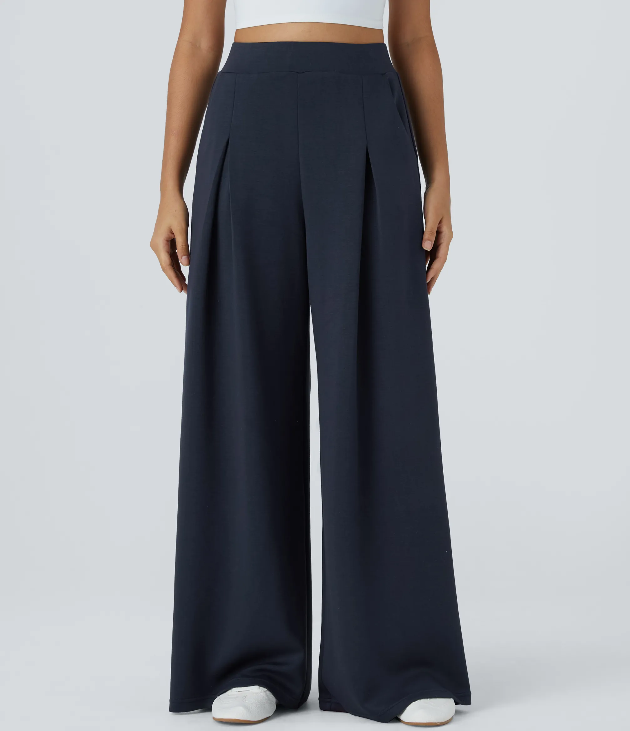High-Waisted Pants|Pants<HALARA High Waisted Pocket Wide Leg Casual Pants