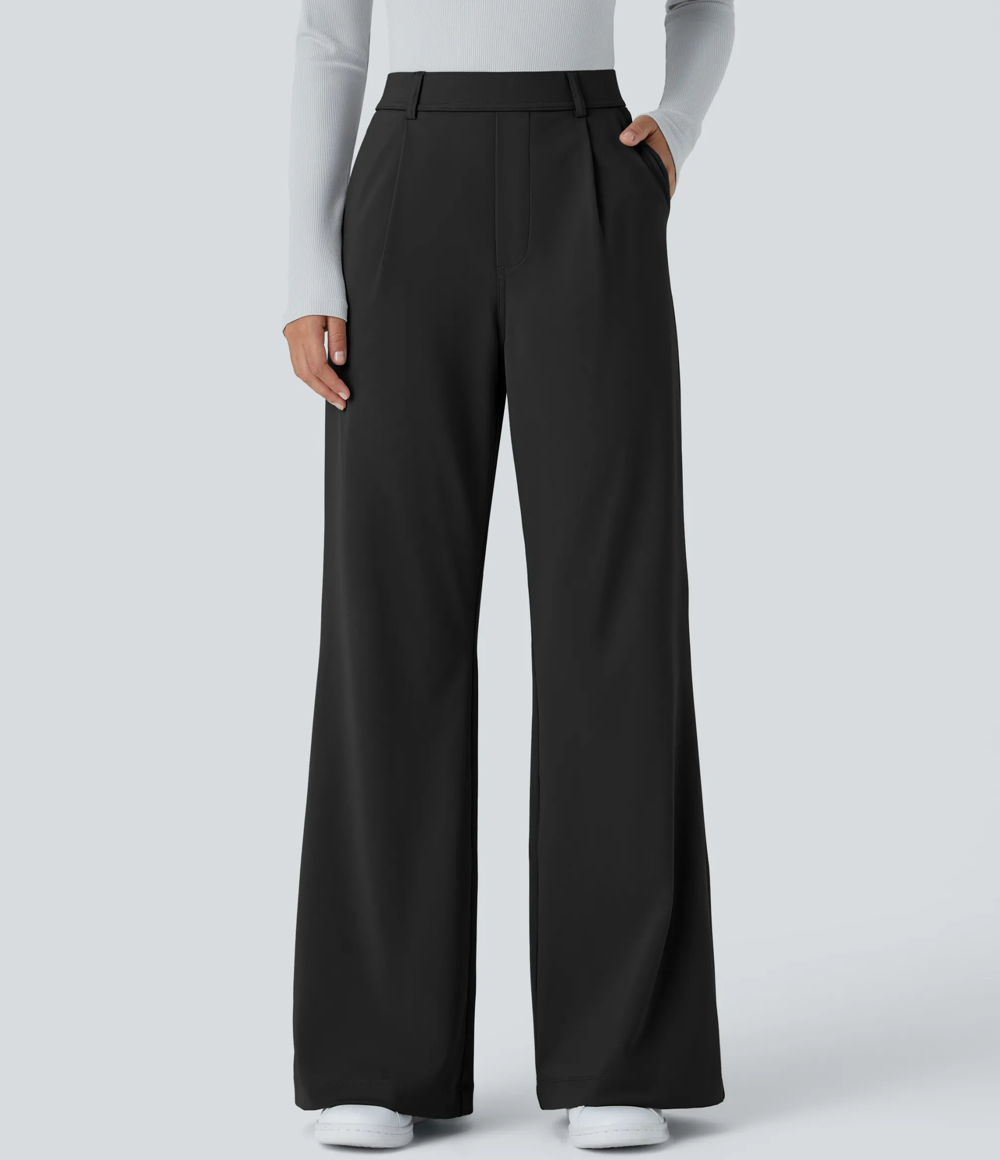 High-Waisted Pants|Flare Pants<HALARA High Waisted Pocket Work Flare Pants