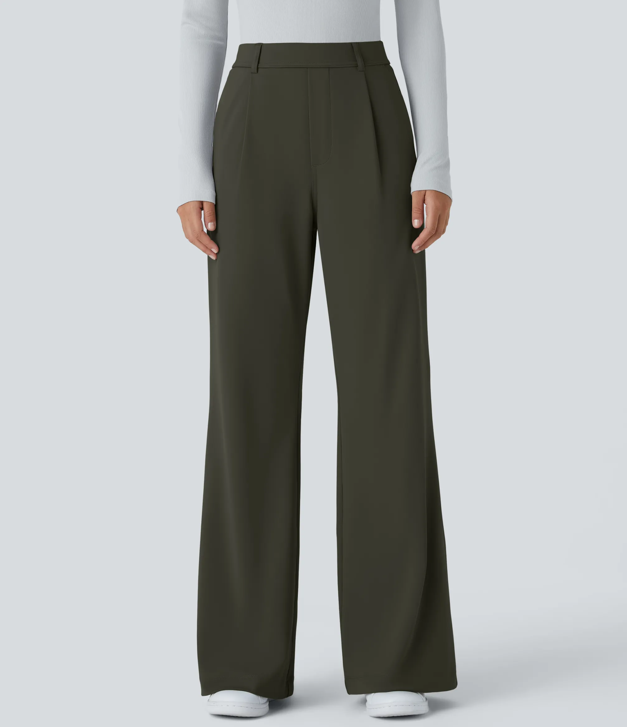 High-Waisted Pants|Flare Pants<HALARA High Waisted Pocket Work Flare Pants