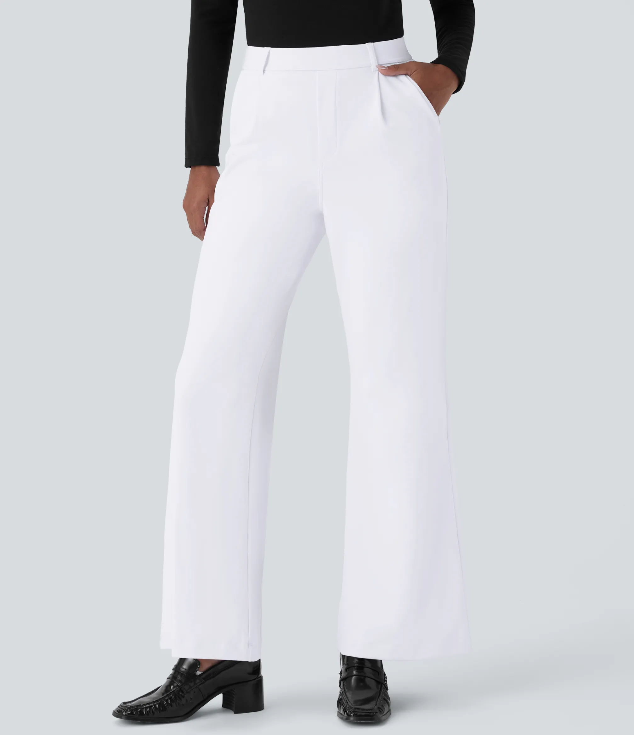 High-Waisted Pants|Flare Pants<HALARA High Waisted Pocket Work Flare Pants