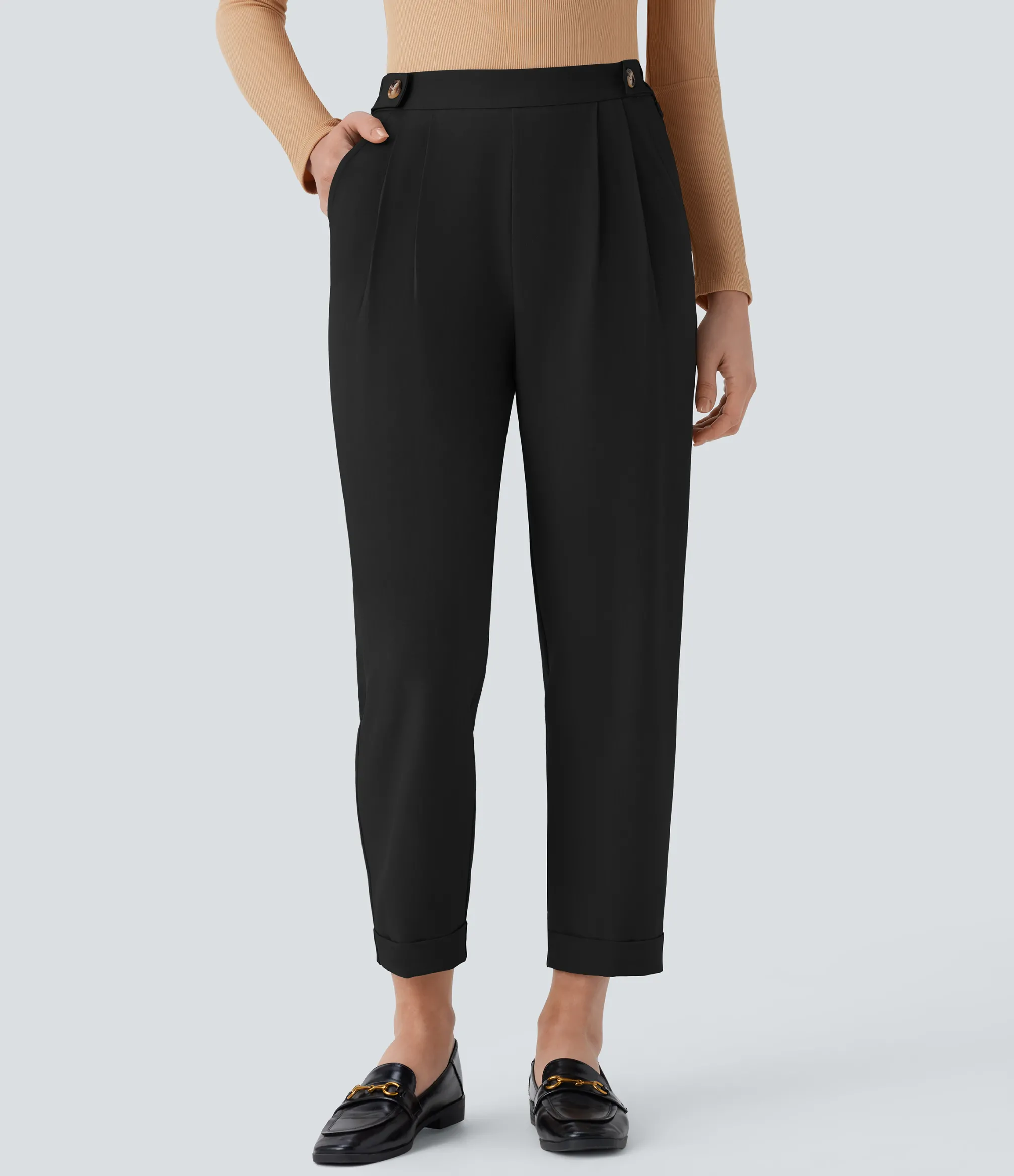 Pants|High-Waisted Pants<HALARA High Waisted Pocket Work Tapered Pants